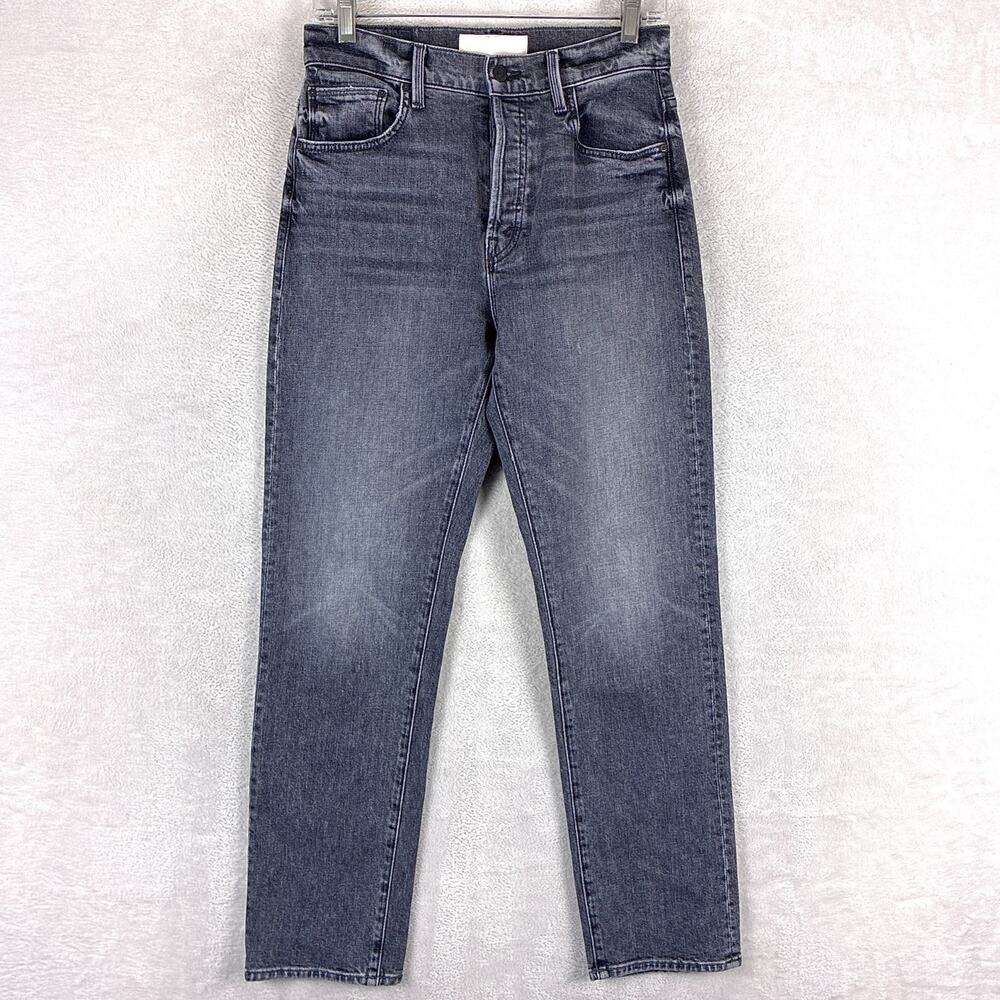 Mother Jeans Womens 27 Black Faded High Waist Hiker Hover Button Fly Preppy USA